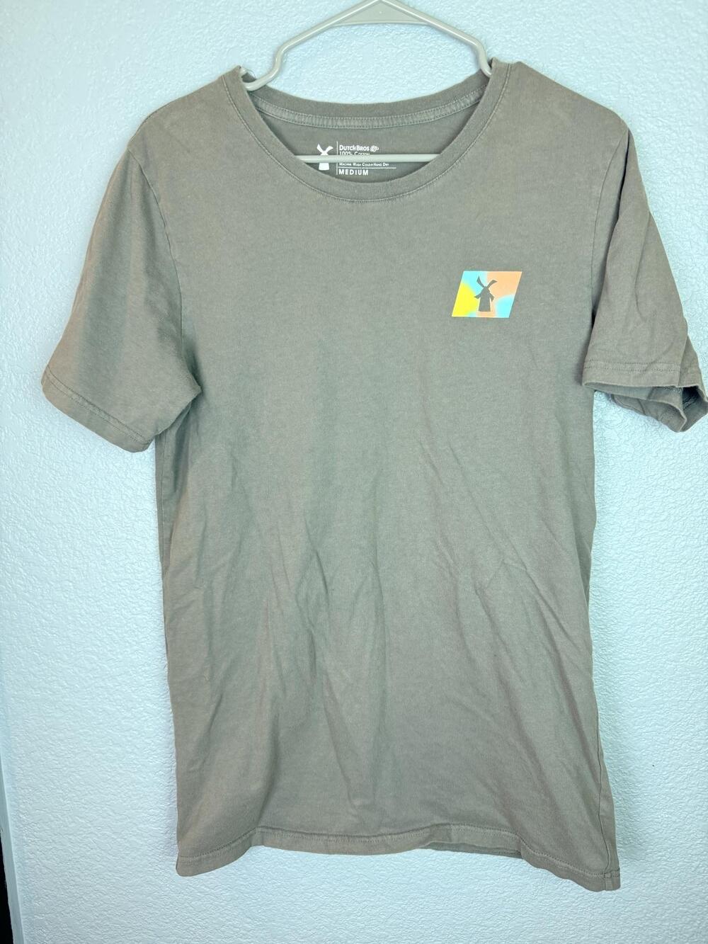 Dutch Bros Coffee Shirt Mens Medium Brown Drink One For Dane End ALS Graphic Tee